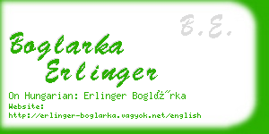 boglarka erlinger business card